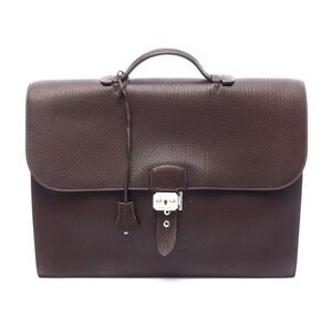 Hermes Fjord Leather Sac a Depeche 41 Briefcase